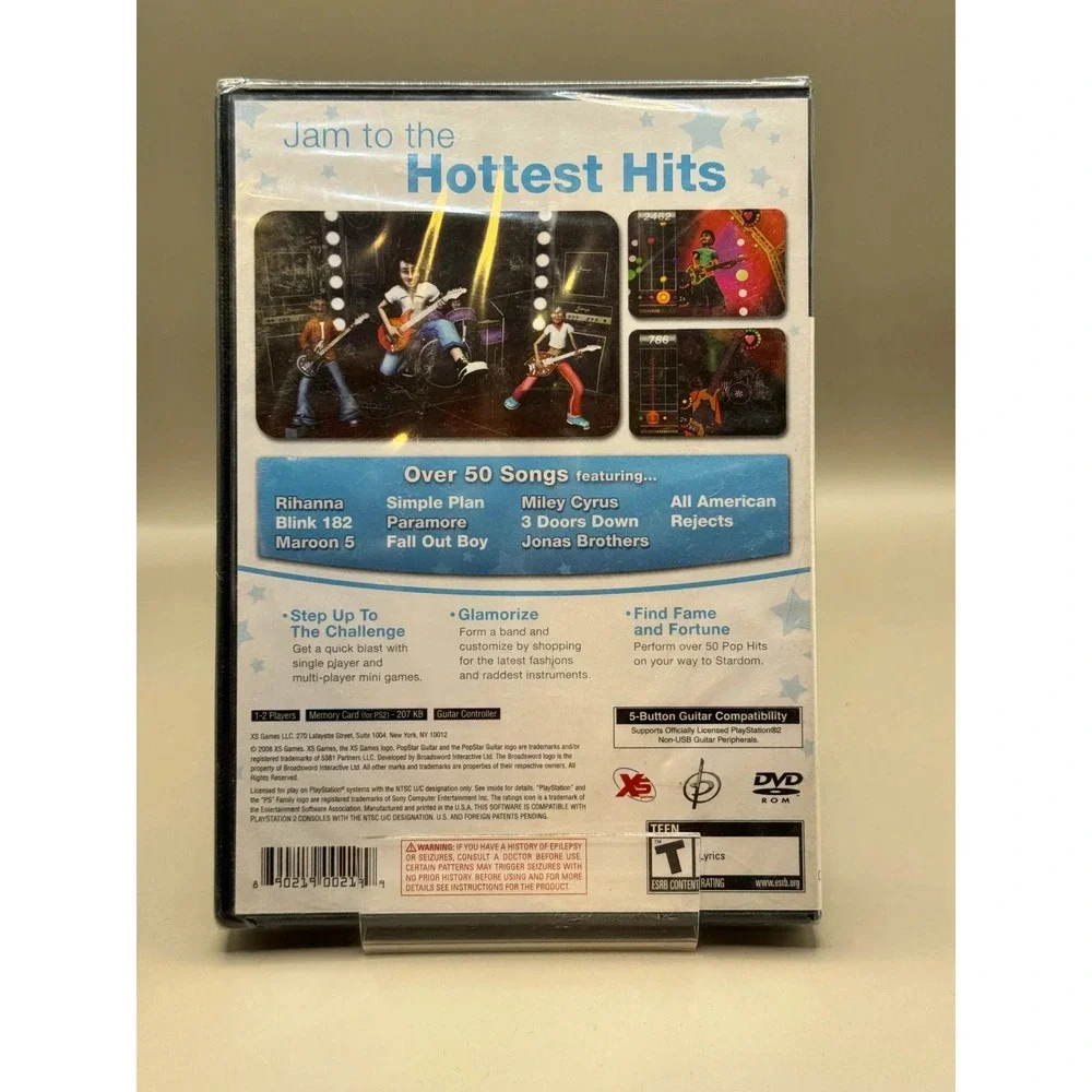 PopStar Guitar (Sony PlayStation 2, 2008) Brand New - Factory Sealed